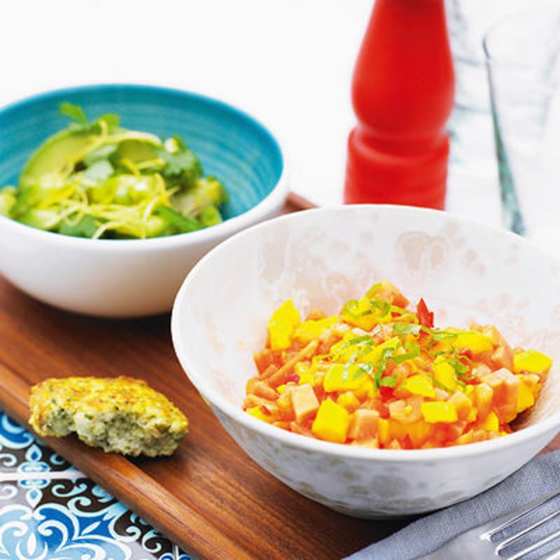 Mango- och papayasalsa