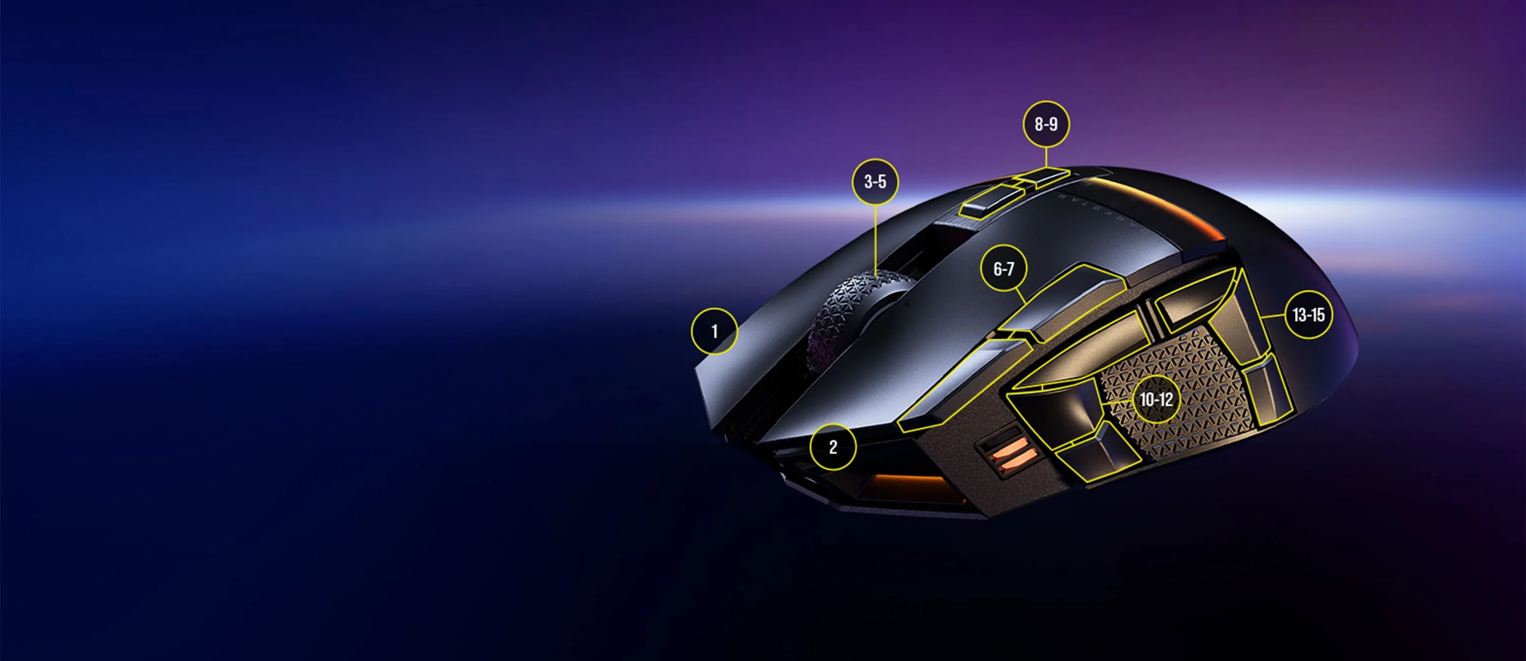 DARKSTAR WIRELESS RGB MMO Gaming Mouse