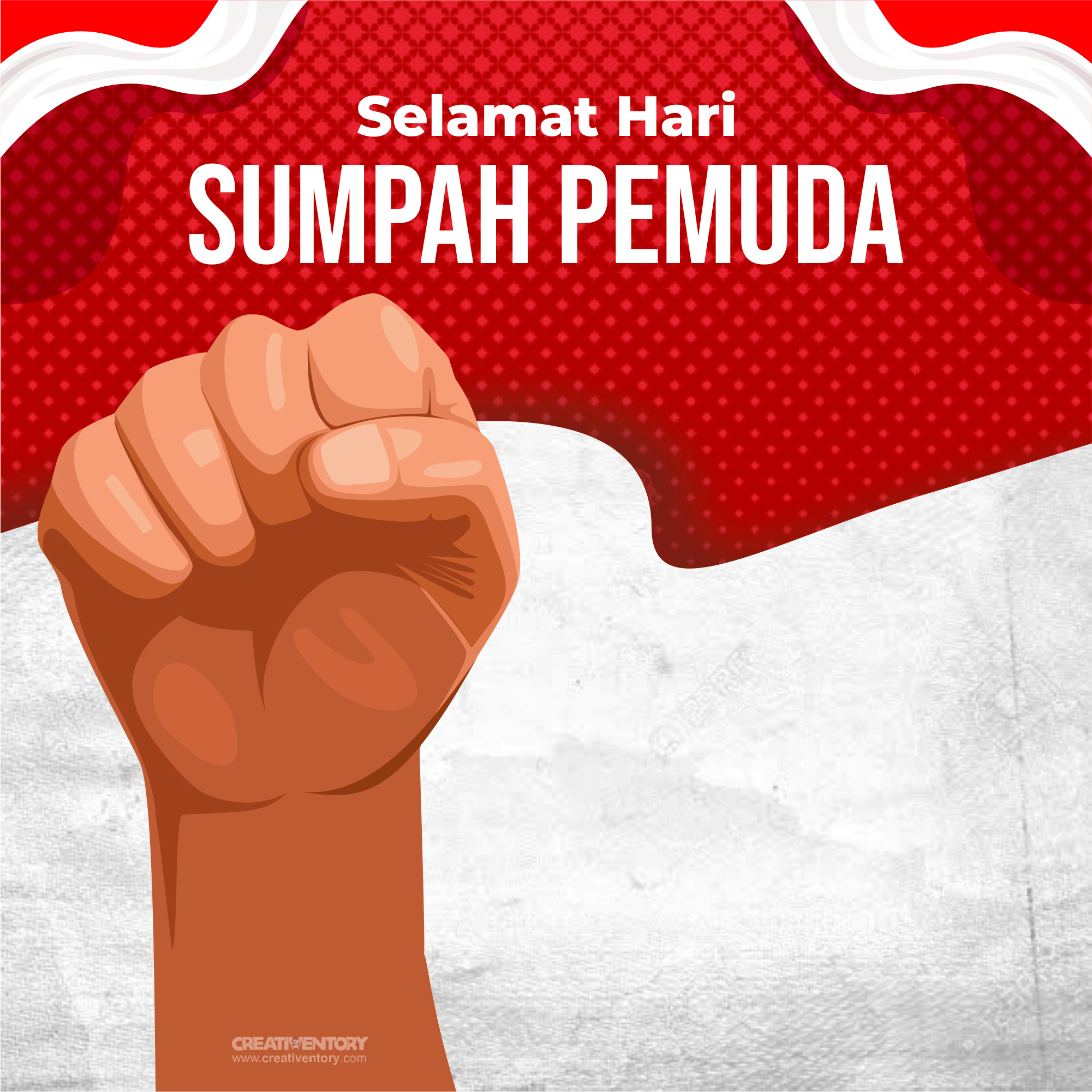 Desain Kartu Ucapan Sumpah Pemuda Keren Elegan