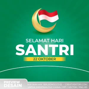 Background Hari Santri 2021 Elegan