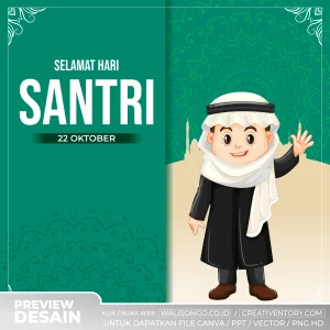Ucapan Hari Santri Terbaru 2021 Elegan Animasi