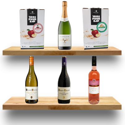 Heerlijke wijnen en verse fruitsappen