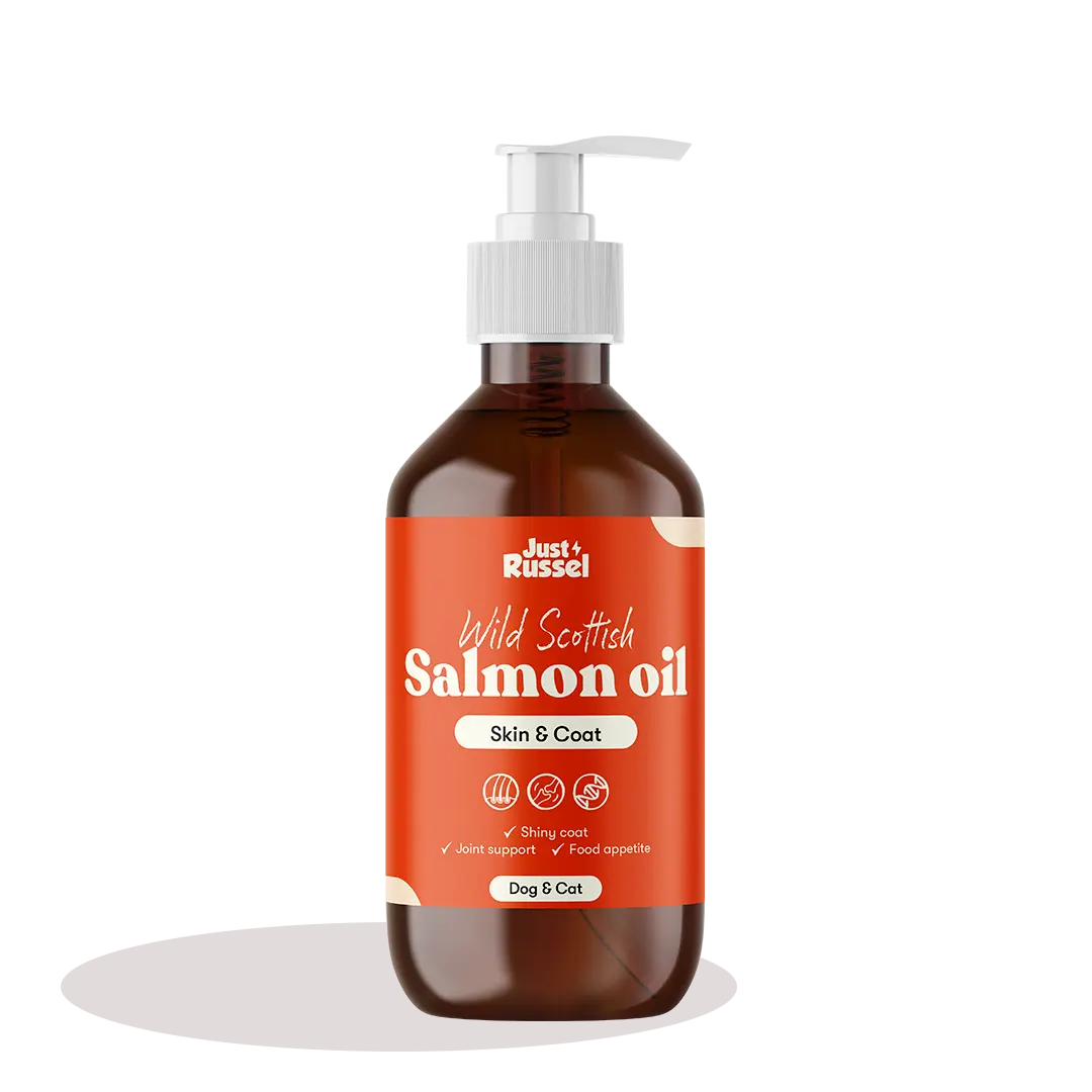 Just Russel koudgeperste zalmolie - met doseerpomp 250ml