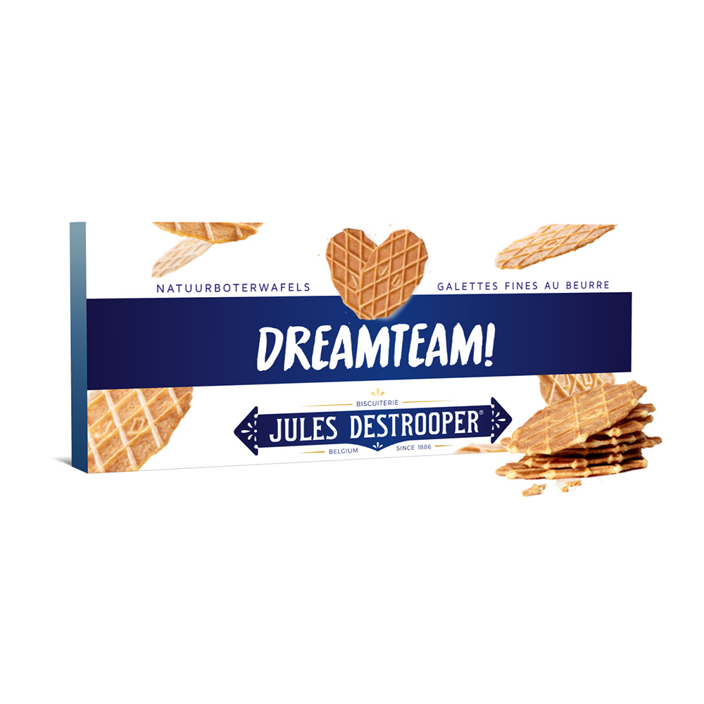 Jules Destrooper Gaufrettes au beurre naturel - "Dreamteam!" - 100g