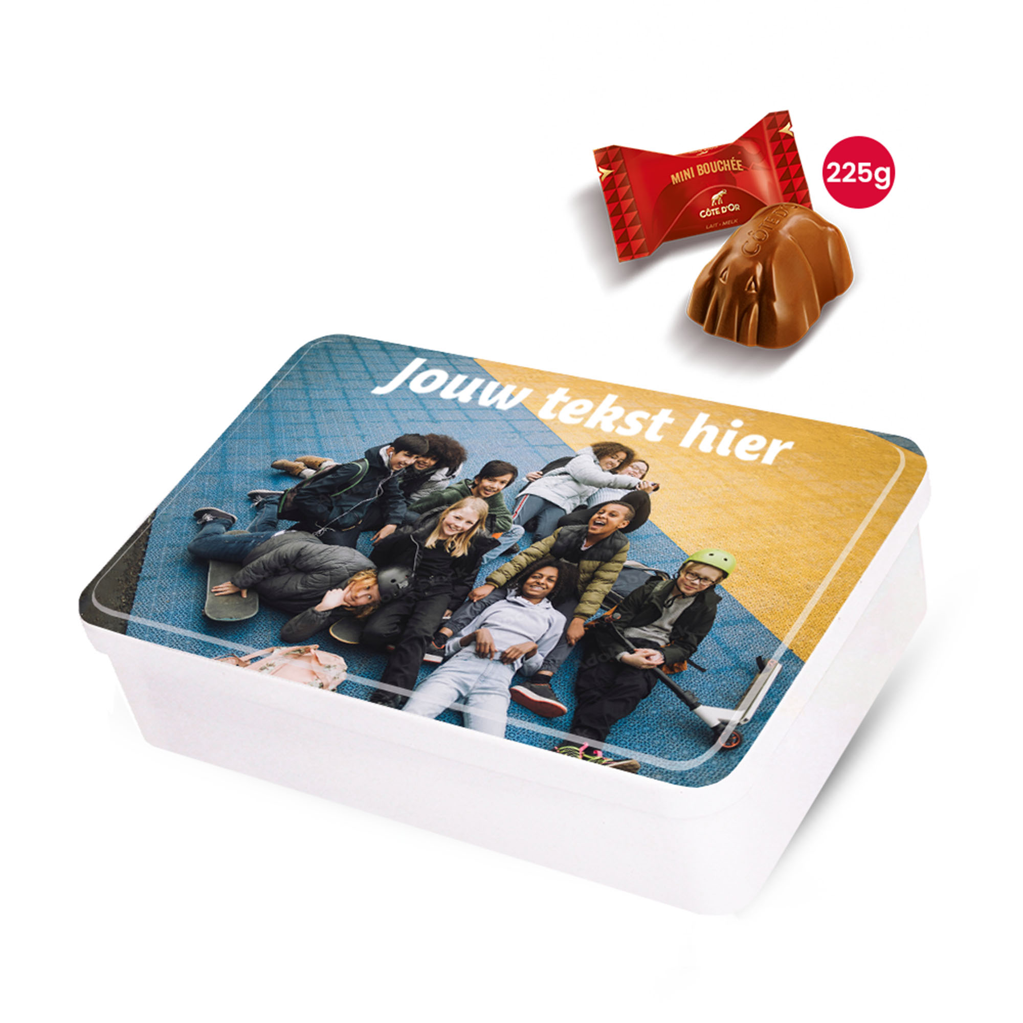 Côte d'Or Mini Bouchée melk gepersonaliseerde geschenkdoos - 225g