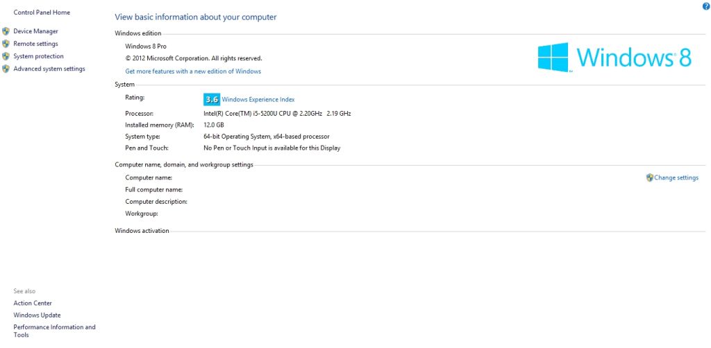 asus a455lf core i5 os windows 8