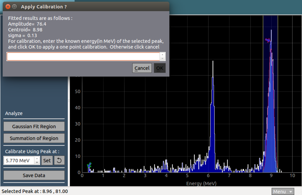 Energy Spectrum of Bismuth-212