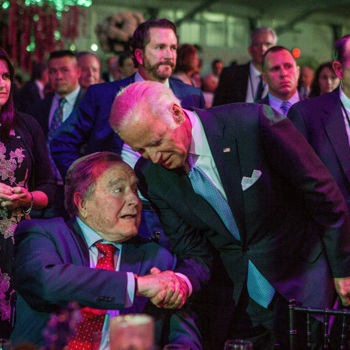 Biden praises Bush at Texas-sized MD Anderson 75th ...