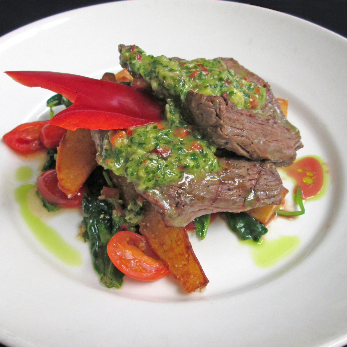 Woodlands American Grill chimichurri steak