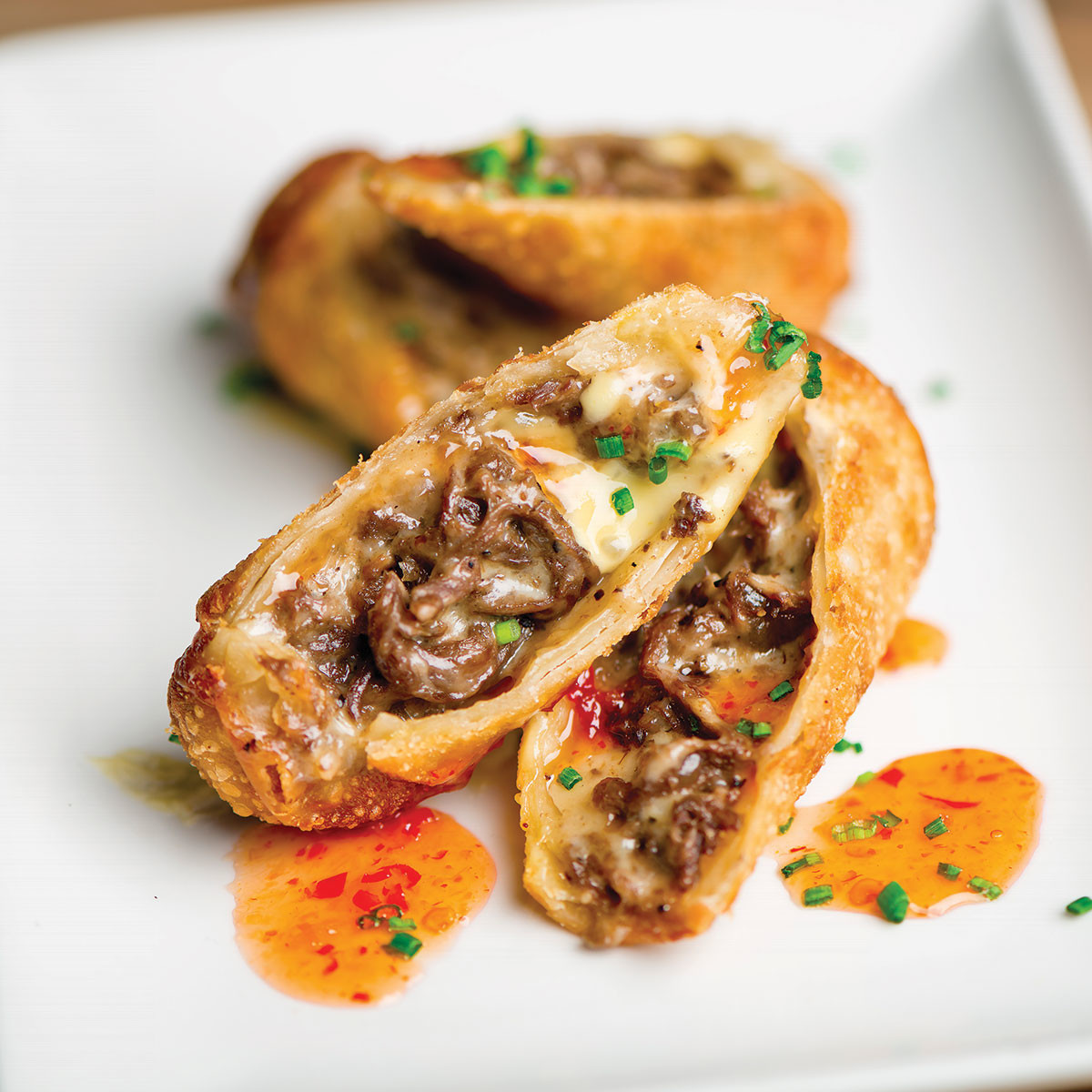 Del Friscos Grille Cheese Steak Egg Roll