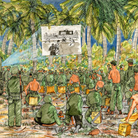 "World War II Art of Private Charles J. Miller" opening