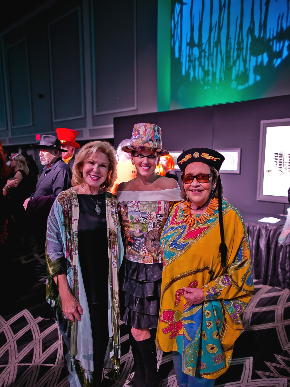 Jo Reid, Ashley Langley, Marilyn Oshman at Orange Show Gala