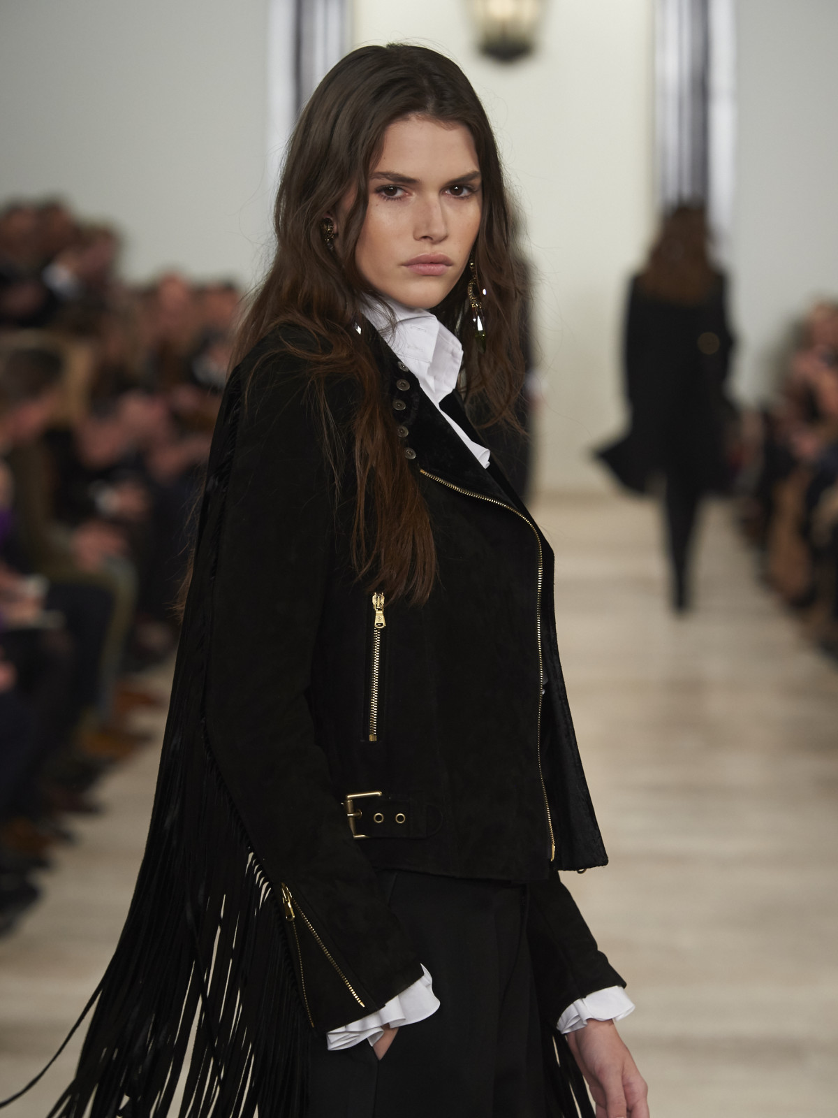 Ralph Lauren fall 2016 collection Look 35A fringe