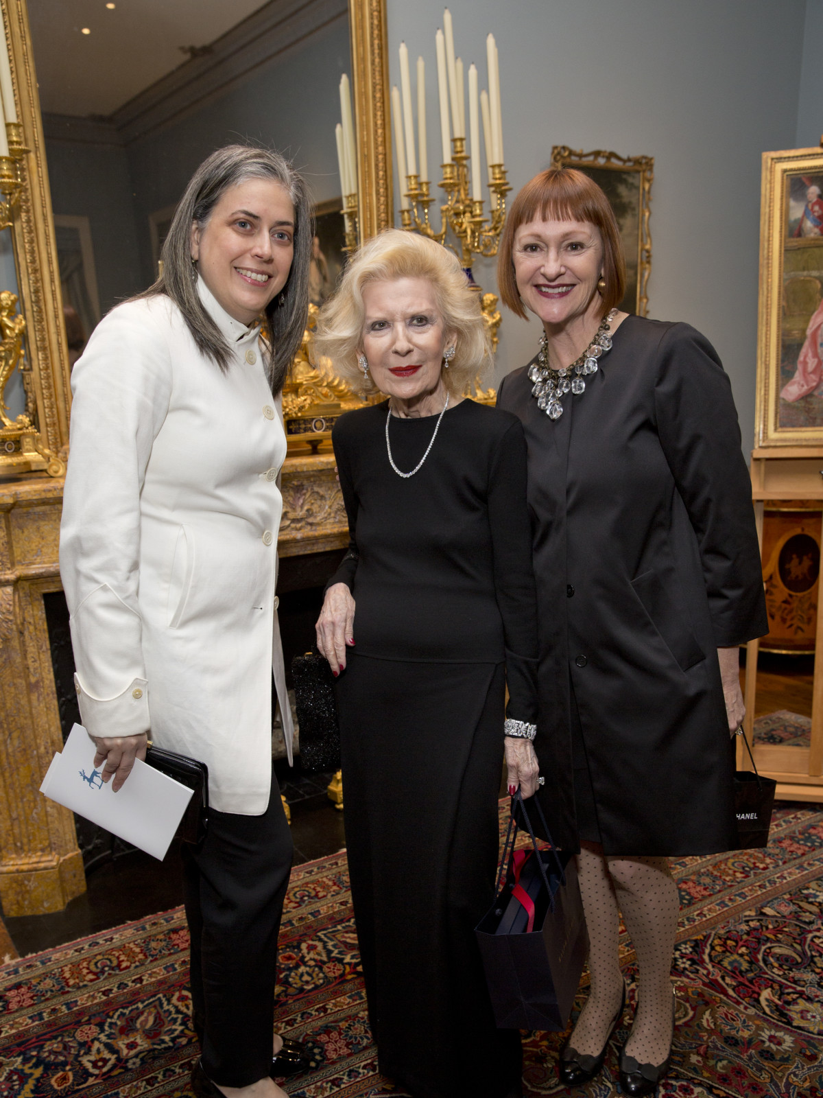 Rienzi society dinner, Feb. 2016, Christine Gervais; Carolyn Rosenstock-Ellis; Valerie Greiner