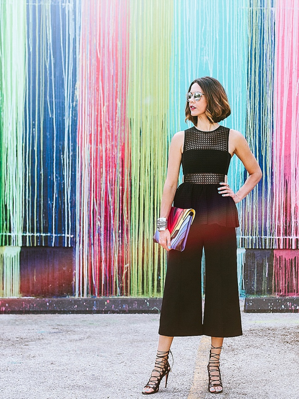 Carrie Colbert in Self Portrait jumpsuit