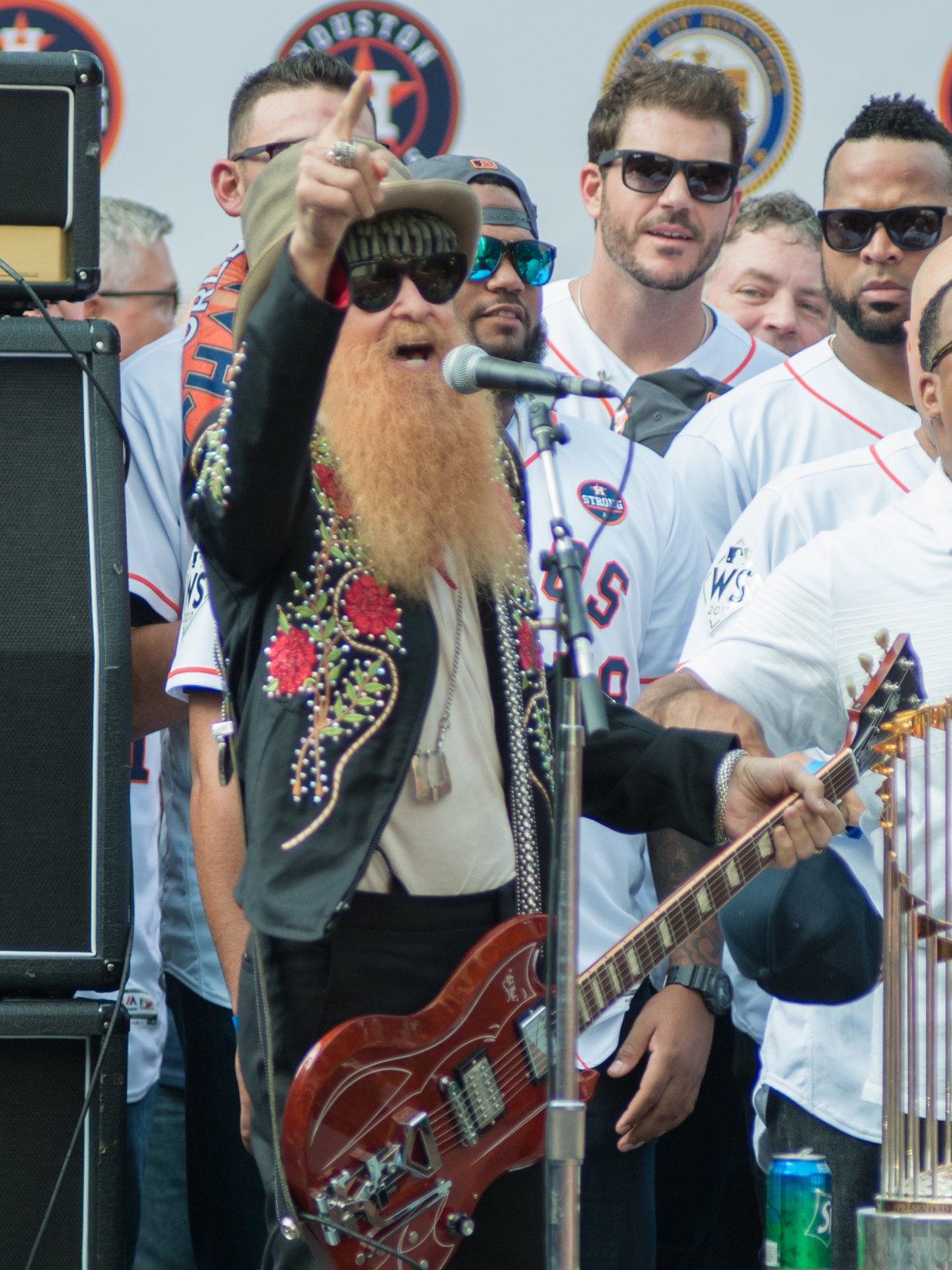 Astros World Series victory parade and rally, BIlly Gibbons