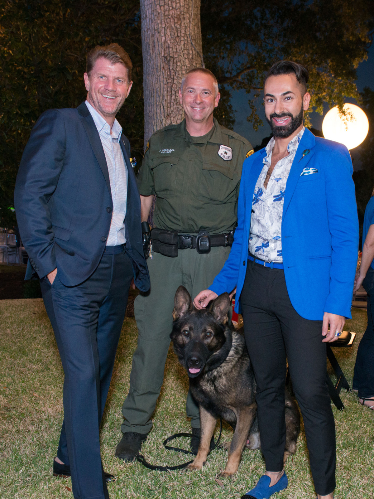 Houston, True Blue Gala, November 2017, Bill Baldwin, officer Jeff Michael with Bullet, Fady Armanious