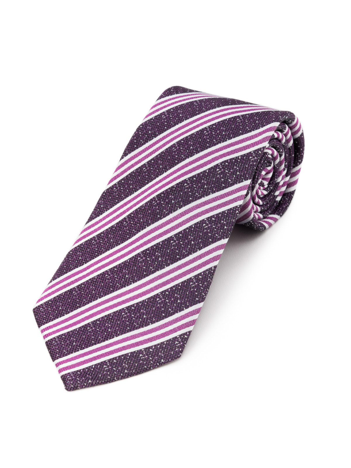 Regency Striped Purple and Plum Tie