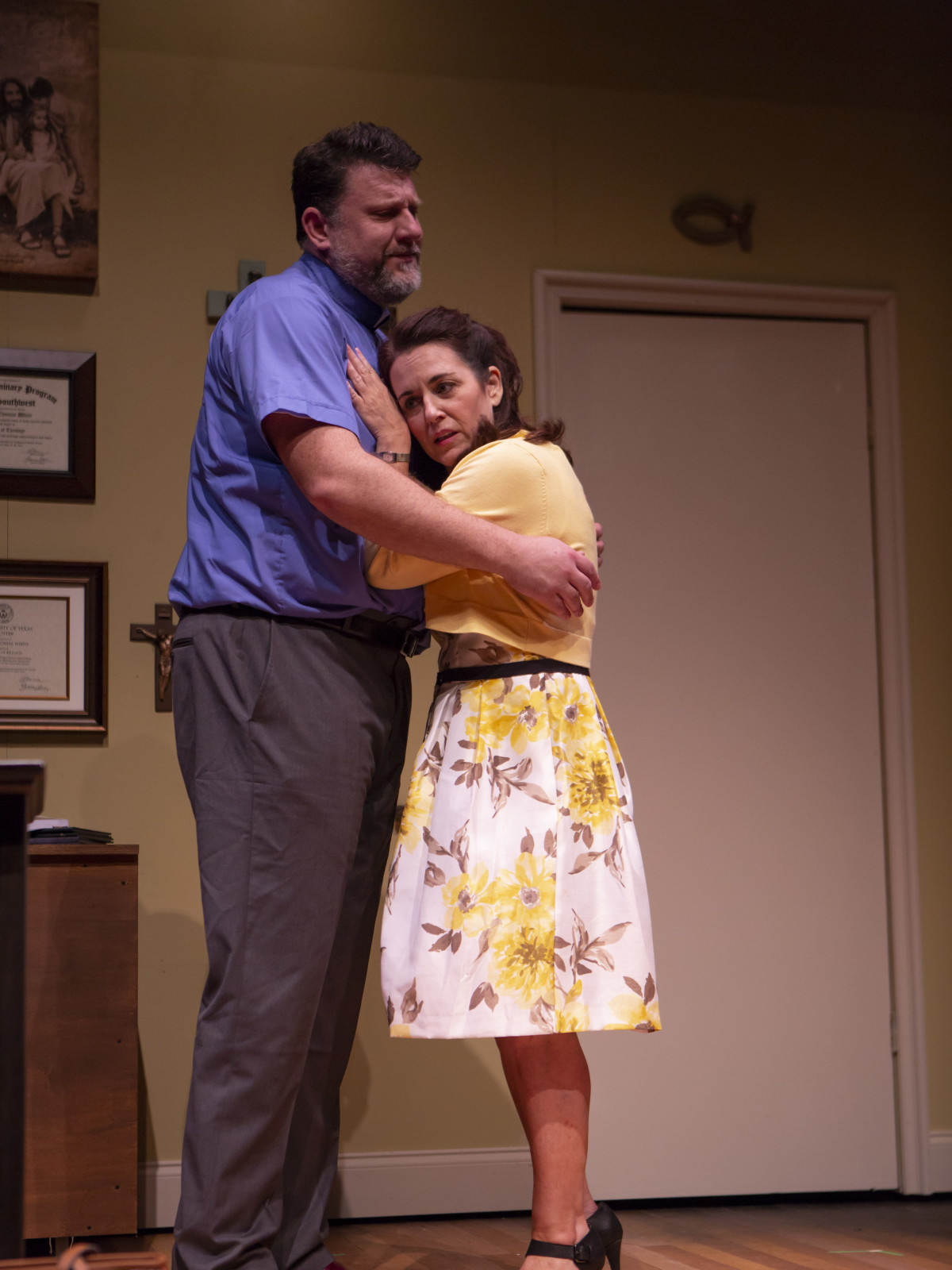 Thomas Ward & Shannon McGrann in Hand To God at WaterTower Theatre