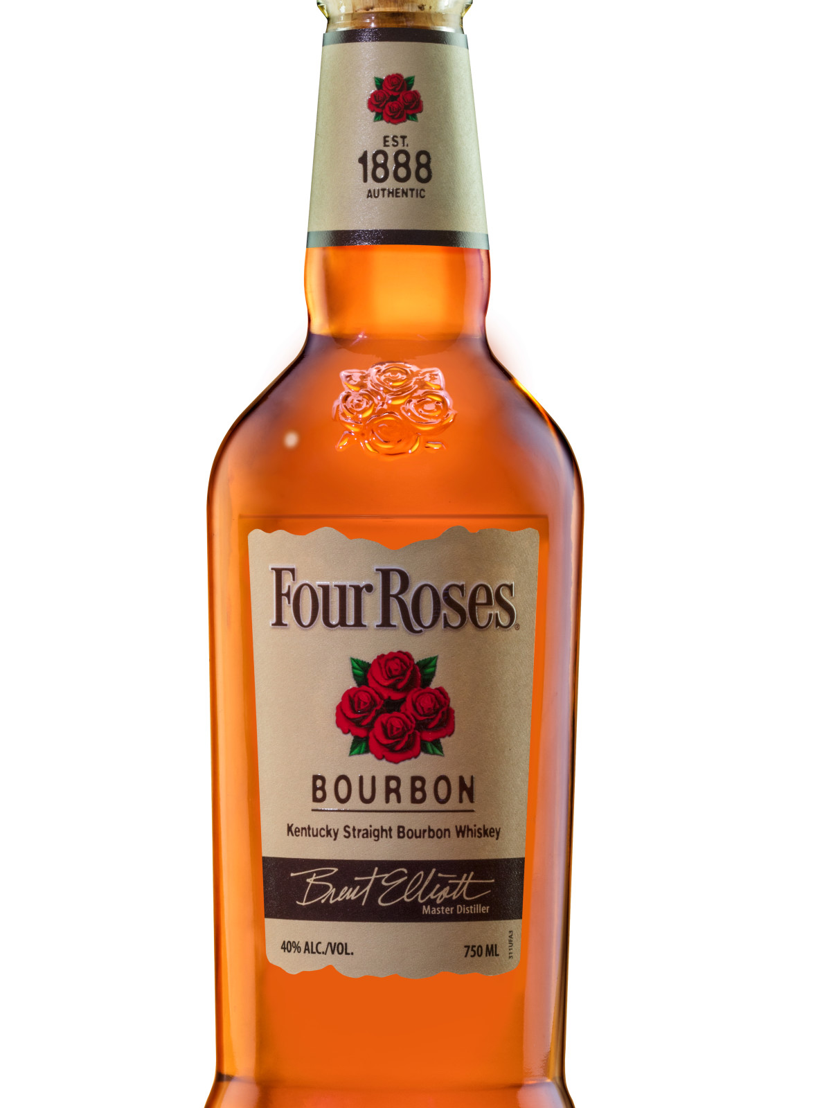 Bottle of Four Roses bourbon
