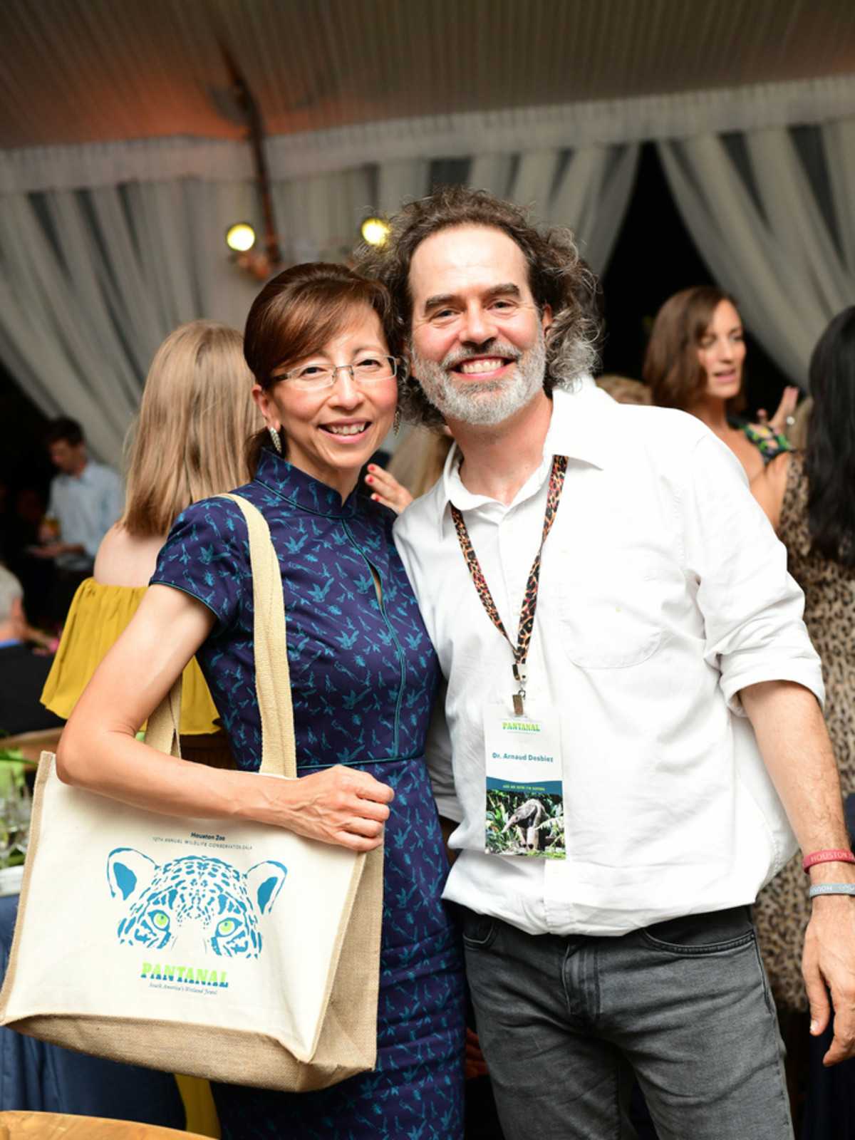 Houston Zoo Conservation Gala 2019 Trang Cormack and Dr. Arnaud Desbiez