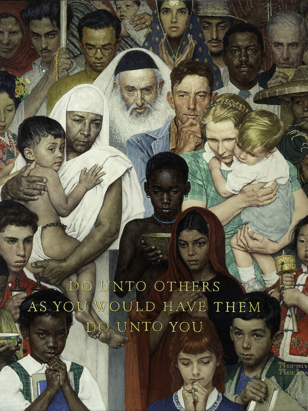 Norman Rockwell, Golden Rule, 1961