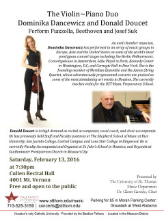 Dominika Dancewicz and Donald Doucet in concert