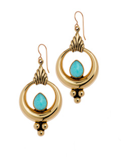 Tantrika earring with Amazonite by Marah Design