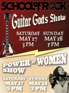 Austin School of Rock poster Guitar Gods and Power of Women