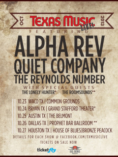 Texas Music Live tour poster 2013