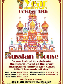 Russian House one year anniversary poster