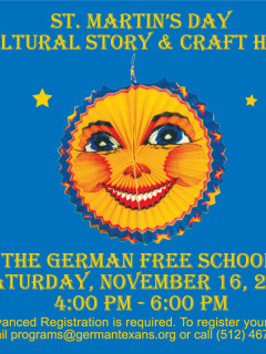 flyer for St. Martin's Day event at German Free School