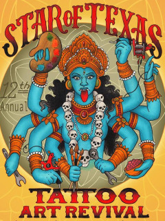 poster for Star of Texas Tattoo Art Revival with Kali
