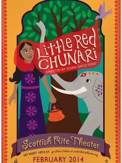 poster for Little Red Chunari at Scottish rite Theater