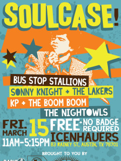 poster for Soulcase at Icenhauer's with The Nightowls