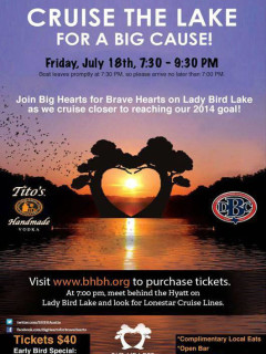 poster for Big Hearts for Brave Hearts boat cruise 2014