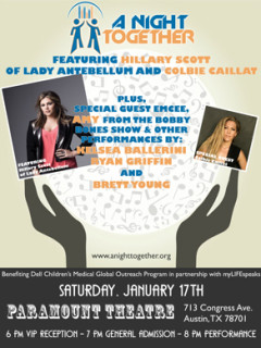 A Night Together with Hillary Scott_Dell Children's_Paramount Theatre_poster CROPPED_January 2015