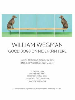 William Wegman: Good Dogs On Nice Furniture