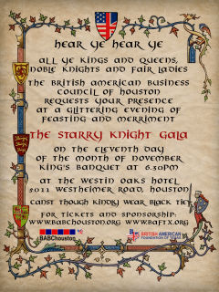 British American Business Council of Houston presents Starry Knight Gala