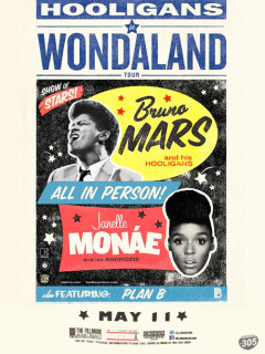 Bruno Mars Janelle Monae Hooligans In Wondaland Tour Event