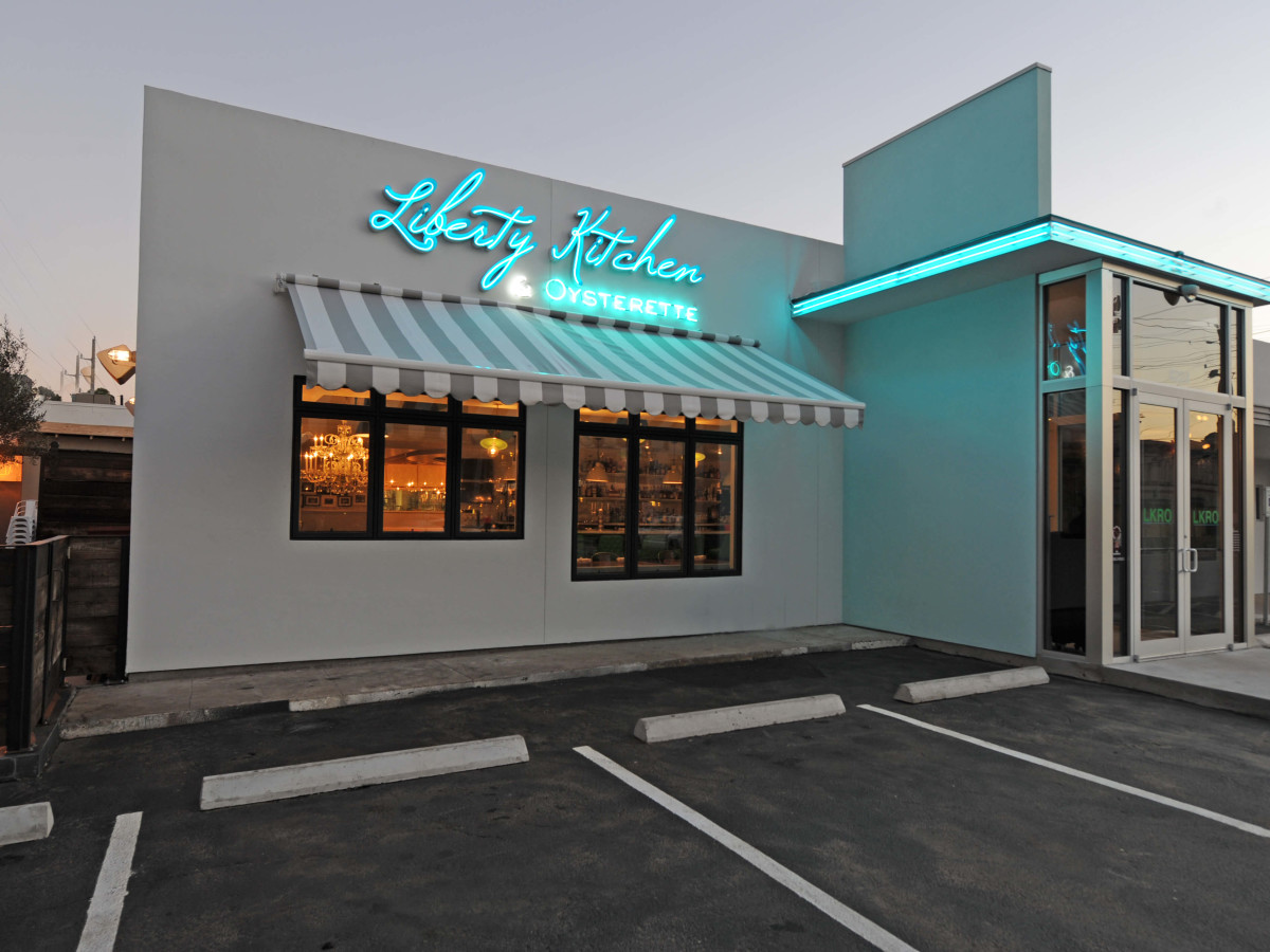 Liberty Kitchen & Oysterette exterior night