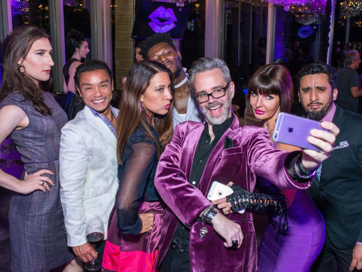 Purple party, Victoria Hellyer, Ngoan Henderson, Anika Jackson, Michael Pearce, Staci Henderson, Omar Mejia