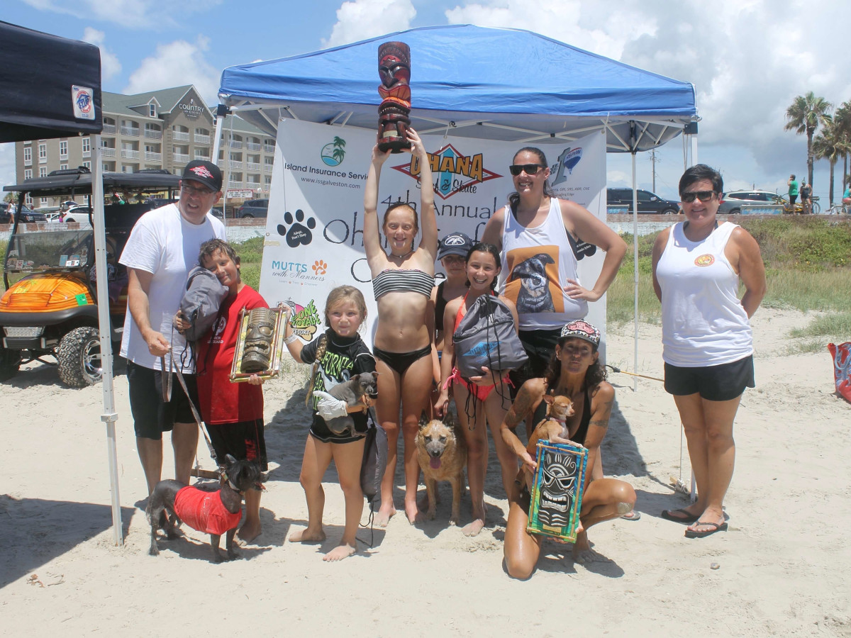 Ohana surf dog competition in Galveston July 2016