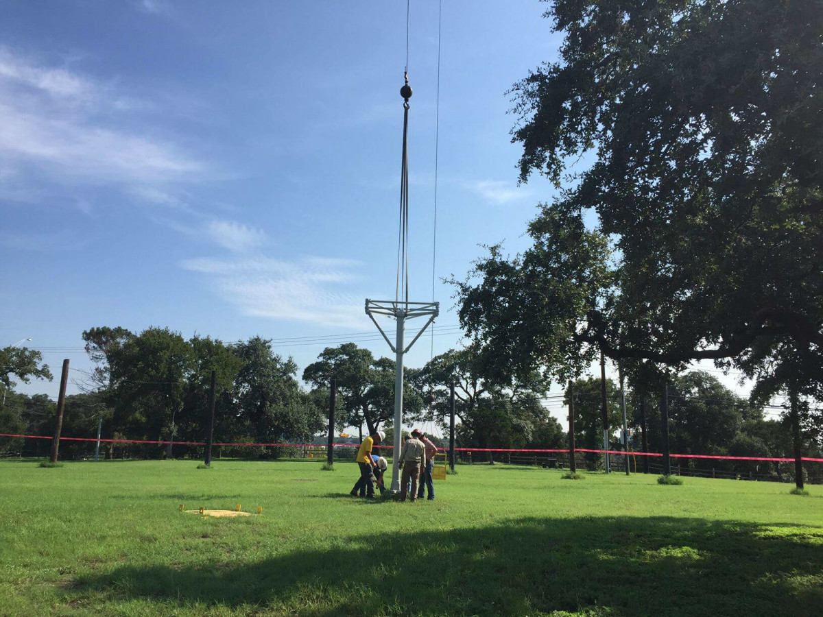 Iconic Austin moon tower returns to Zilker Park after restoration
