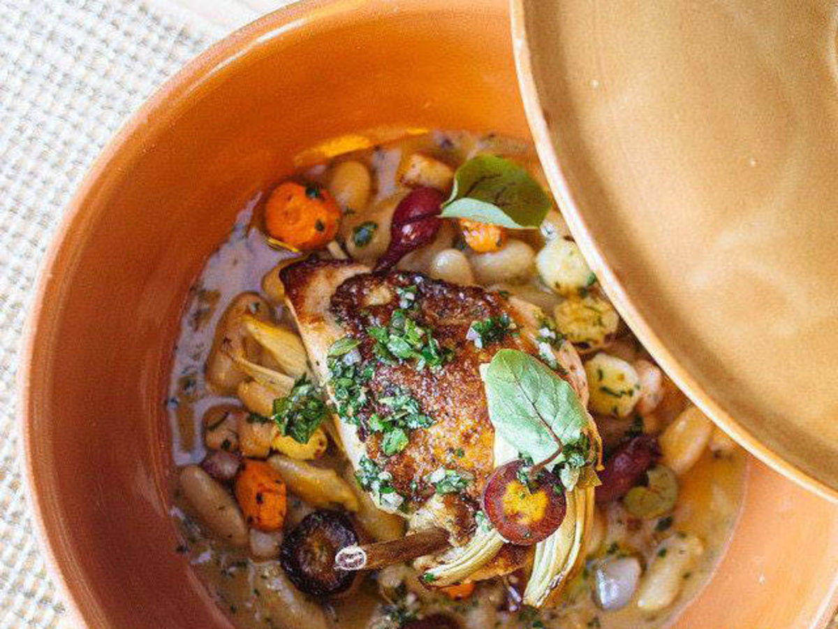 Milk poached chicken at Casa Rubia
