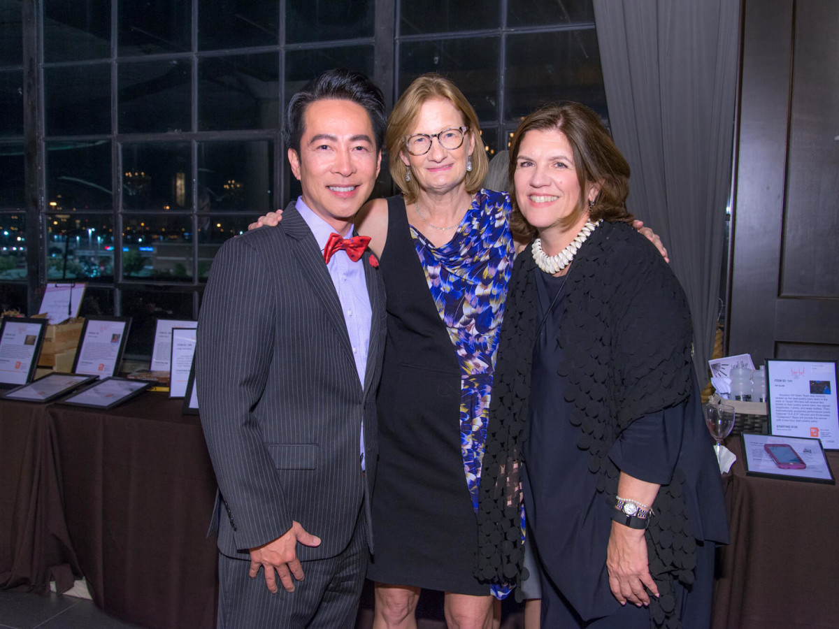 Houston, Writers in the Schools gala, Dec 2016, Long Chu, Carol Marshall, Helen Currier