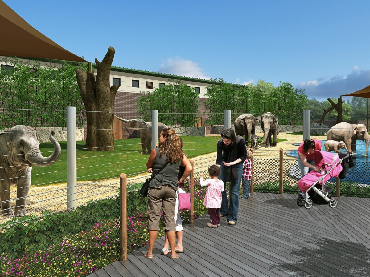 Houston Zoo Elephant expansion rendering