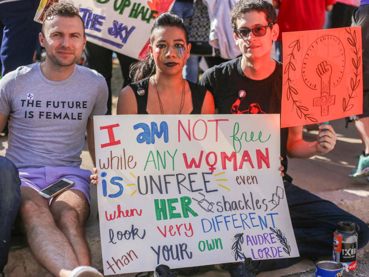 Women's March Austin Joel Pettit Elvira Marin Paul Gasca