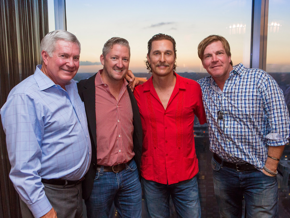 Mack, Jack & McConaughey 2017 Mack Brown Tim Love Matthew McCoanughey Jack Ingram