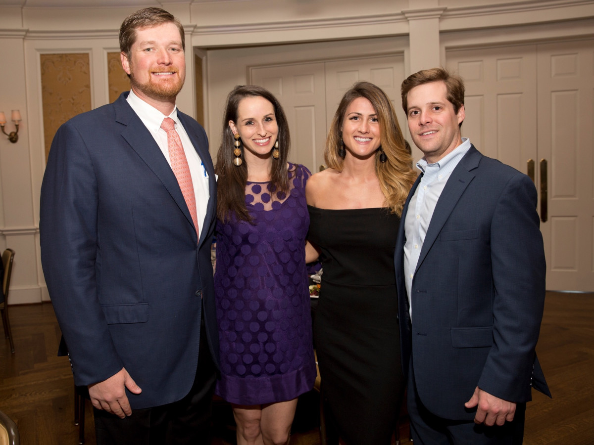 Allyson Kuper, Collins Kuper, Lexie Waterman, Todd Burgamy at Chinquapin Flashback 75 Gala
